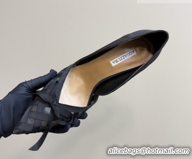 Classic Hot Aquazzura Mesh Pumps 10cm Heel A091607 Black 5091607