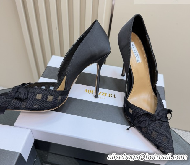 Classic Hot Aquazzura Mesh Pumps 10cm Heel A091607 Black 5091607