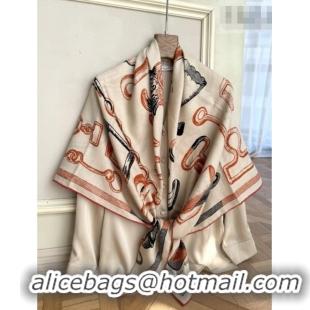 Discount Hermes Inventaire Poetique Pour un Conte Sellier Shawl 140 Scarf 140x140cm H1512 Beige/Orange 2026 Top