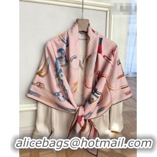 Top Quality Hermes Inventaire Poetique Pour un Conte Sellier Shawl 140 Scarf 140x140cm H1513 Pink 2026 Top