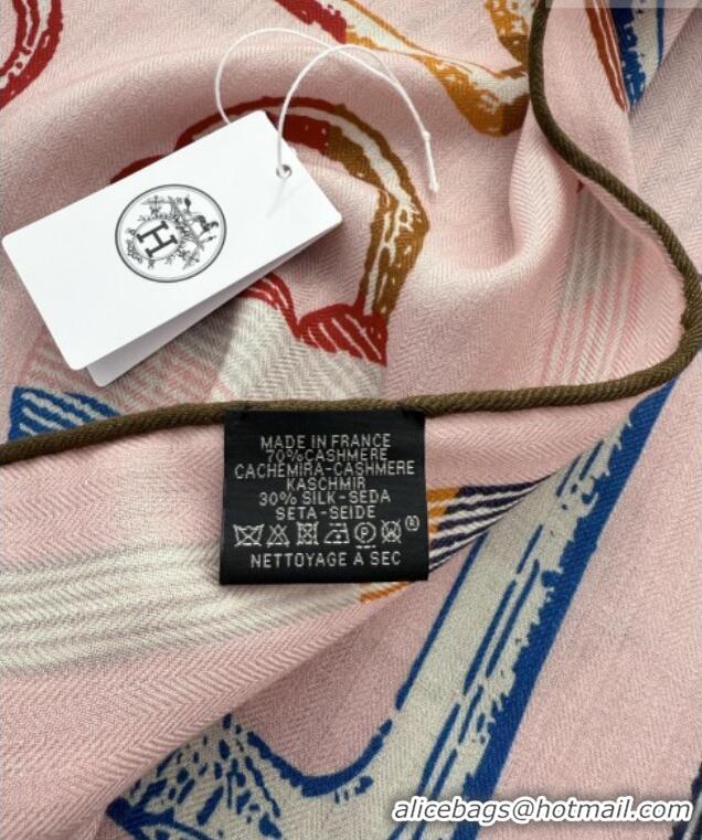 Top Quality Hermes Inventaire Poetique Pour un Conte Sellier Shawl 140 Scarf 140x140cm H1513 Pink 2026 Top