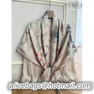 Discount Hermes Inventaire Poetique Pour un Conte Sellier Shawl Scarf 140x140cm H1515 White/Green 2026 Top