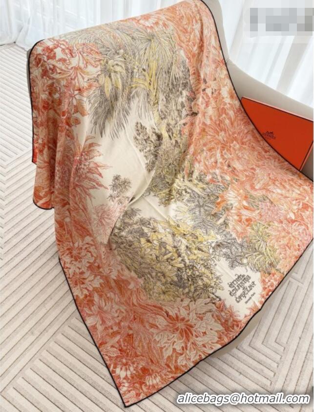 Good Product Hermes Cashmere Silk Shawl Scarf 140x140cm H1519 Orange 2026 Top