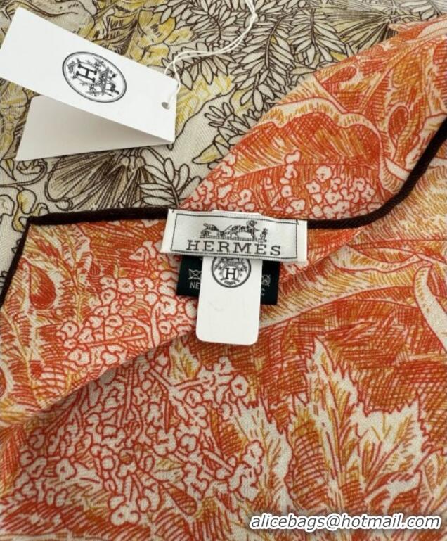 Good Product Hermes Cashmere Silk Shawl Scarf 140x140cm H1519 Orange 2026 Top