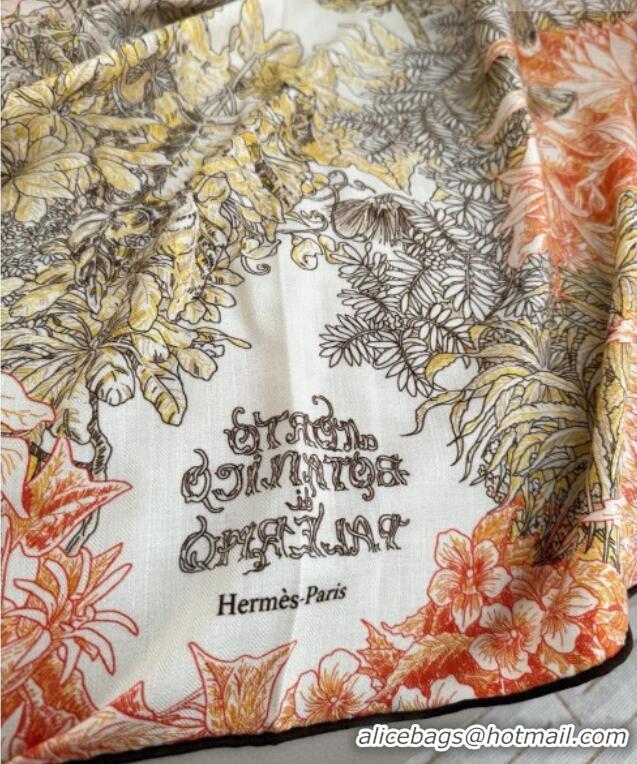 Good Product Hermes Cashmere Silk Shawl Scarf 140x140cm H1519 Orange 2026 Top