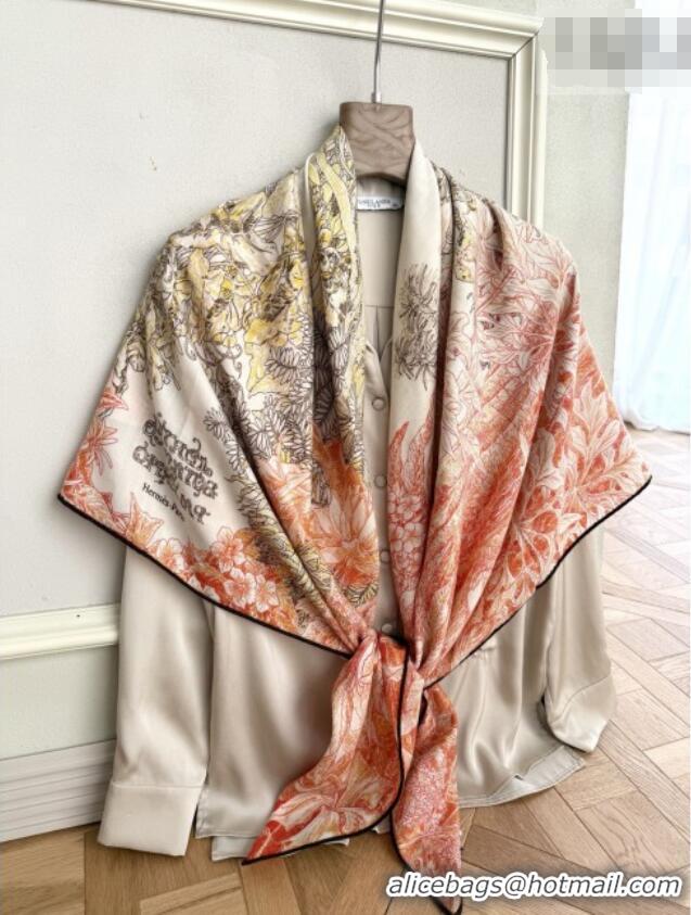Good Product Hermes Cashmere Silk Shawl Scarf 140x140cm H1519 Orange 2026 Top