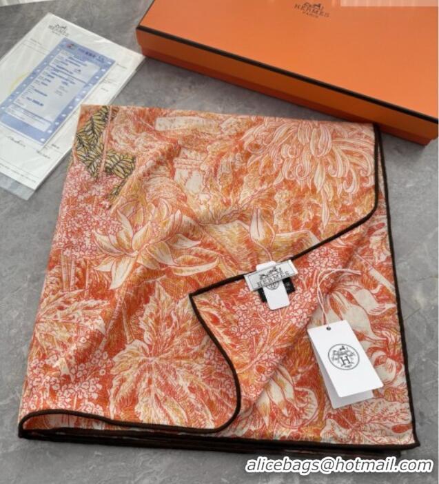 Good Product Hermes Cashmere Silk Shawl Scarf 140x140cm H1519 Orange 2026 Top