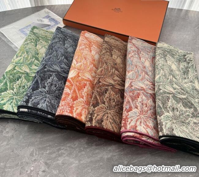 Famous Brand Hermes Cashmere Silk Shawl 140 Scarf H1520 Grey/Blue 2026 Top