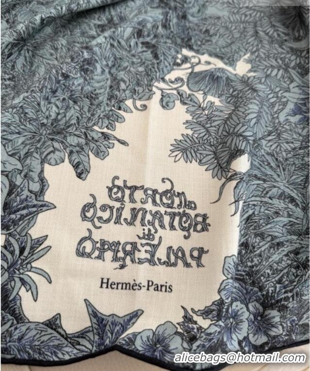 Famous Brand Hermes Cashmere Silk Shawl 140 Scarf H1520 Grey/Blue 2026 Top