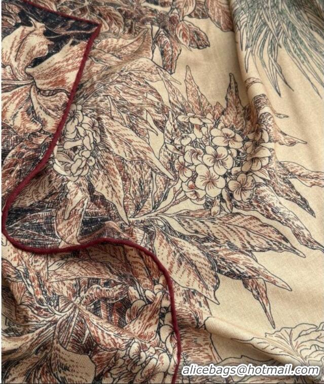 Pretty Style Hermes Cashmere Silk Shawl Scarf 140x140cm H1521 Brown 2026 Top