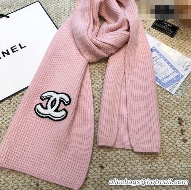 Promotional Chanel Wool Cashmere Long Scarf 30x175cm CH010605 Pink 2026
