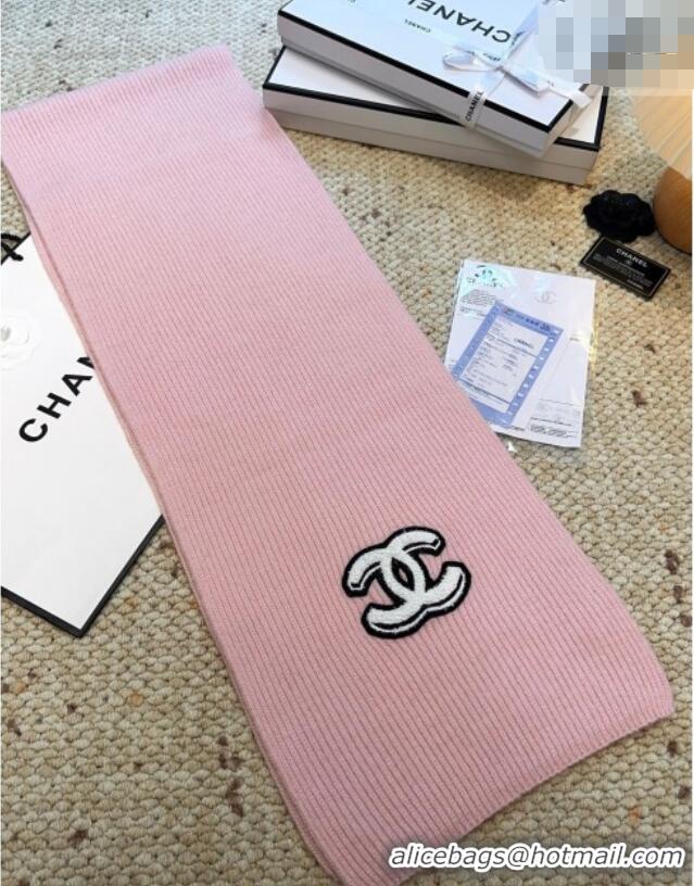 Promotional Chanel Wool Cashmere Long Scarf 30x175cm CH010605 Pink 2026