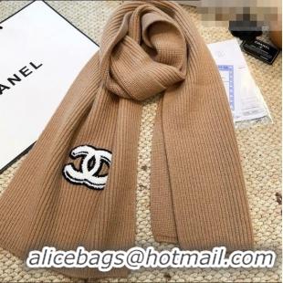Big Discount Chanel Wool Cashmere Long Scarf 30x175cm CH010605 Brown 2026