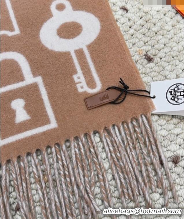 Discount Hermes Sciarpa Casaque Porte-Clefs Cashmere Long Scarf 32x180cm 6041 Orange/Grey 2026