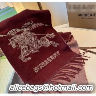 Promotional Burberry Cashmere Long Scarf 30x200cm BR010601 Burgundy 2026