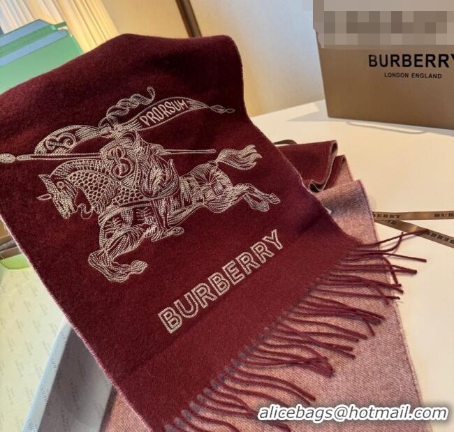Promotional Burberry Cashmere Long Scarf 30x200cm BR010601 Burgundy 2026