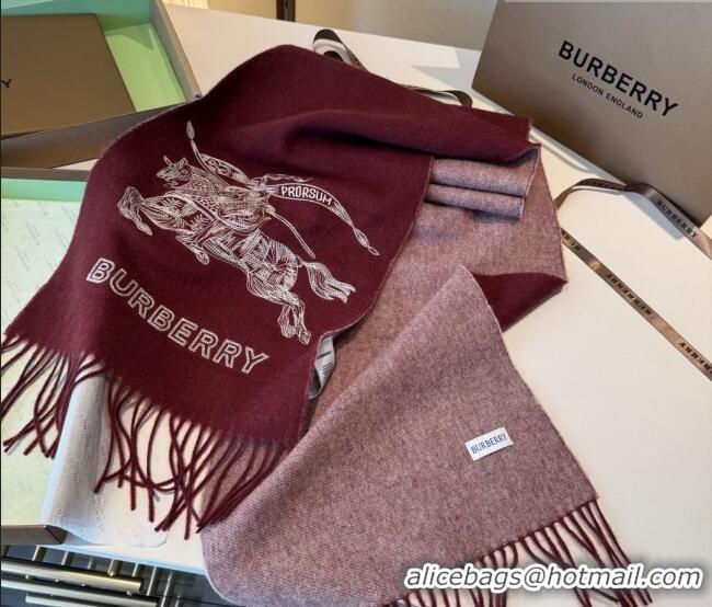 Promotional Burberry Cashmere Long Scarf 30x200cm BR010601 Burgundy 2026
