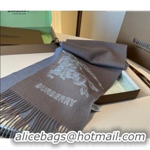 Buy Fashionable Burberry Cashmere Long Scarf 30x200cm BR010601 Grey 2026