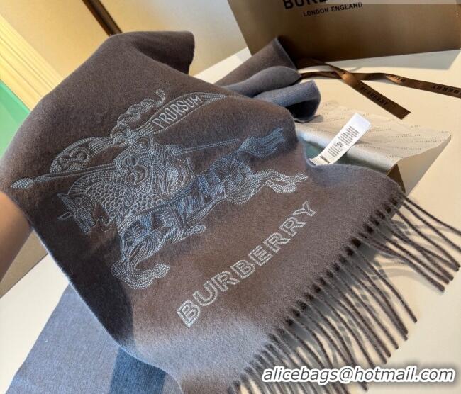 Buy Fashionable Burberry Cashmere Long Scarf 30x200cm BR010601 Grey 2026