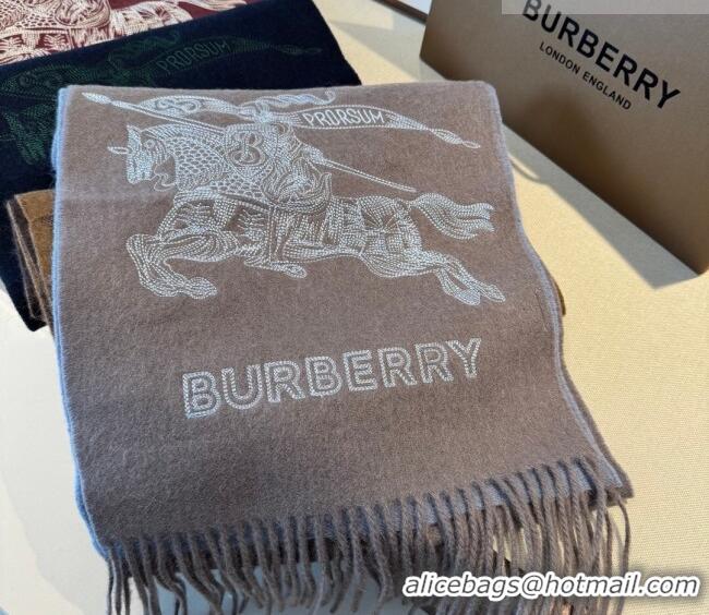 Buy Fashionable Burberry Cashmere Long Scarf 30x200cm BR010601 Grey 2026