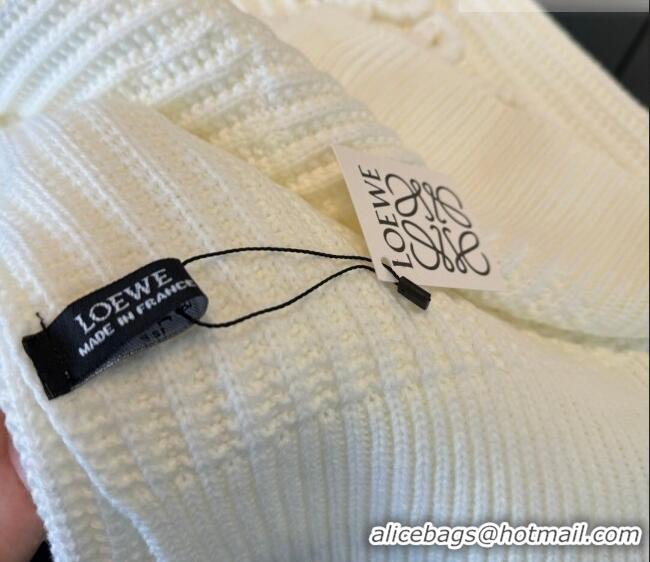 Luxury Discount Loewe Cashmere Long Scarf 35x180cm LW010603 White 2026