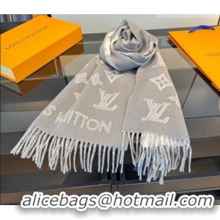 Super Quality Louis Vuitton Cashmere Wool Long Scarf 40x180cm LV010604 Grey 2026