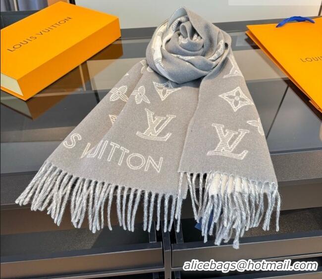 Super Quality Louis Vuitton Cashmere Wool Long Scarf 40x180cm LV010604 Grey 2026