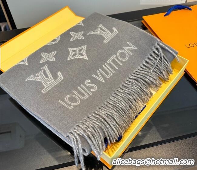 Super Quality Louis Vuitton Cashmere Wool Long Scarf 40x180cm LV010604 Grey 2026