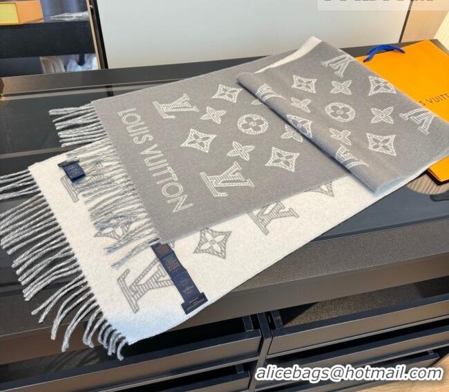 Super Quality Louis Vuitton Cashmere Wool Long Scarf 40x180cm LV010604 Grey 2026