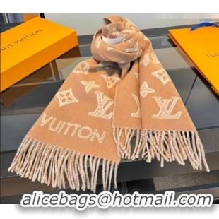Buy Fashionable Louis Vuitton Cashmere Wool Long Scarf 40x180cm LV010604 Beige 2026