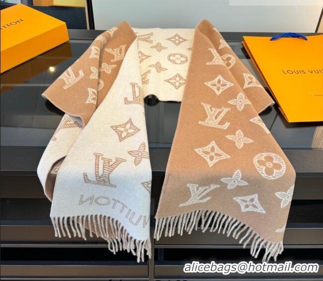 Buy Fashionable Louis Vuitton Cashmere Wool Long Scarf 40x180cm LV010604 Beige 2026