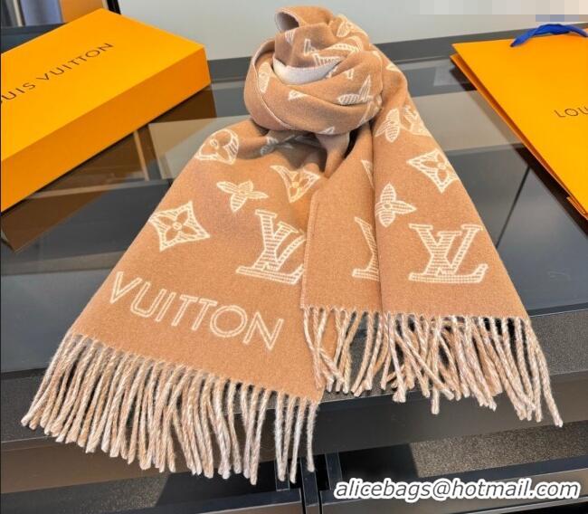 Buy Fashionable Louis Vuitton Cashmere Wool Long Scarf 40x180cm LV010604 Beige 2026