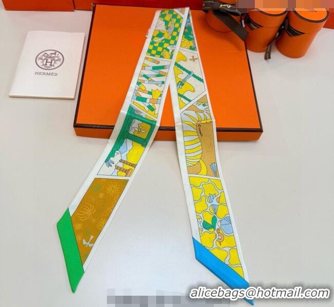 Inexpensive Hermes Factory Suite Silk Twilly Bandeau Scarf 6058 Yellow 2026