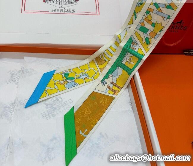 Inexpensive Hermes Factory Suite Silk Twilly Bandeau Scarf 6058 Yellow 2026