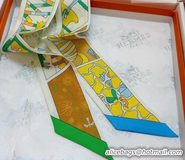 Inexpensive Hermes Factory Suite Silk Twilly Bandeau Scarf 6058 Yellow 2026