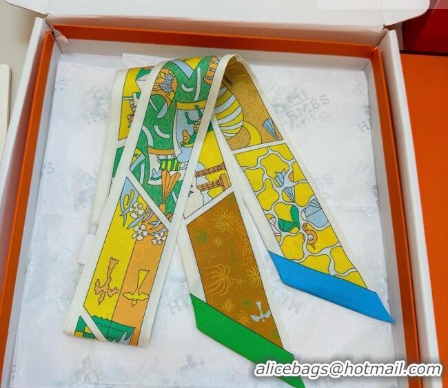 Inexpensive Hermes Factory Suite Silk Twilly Bandeau Scarf 6058 Yellow 2026