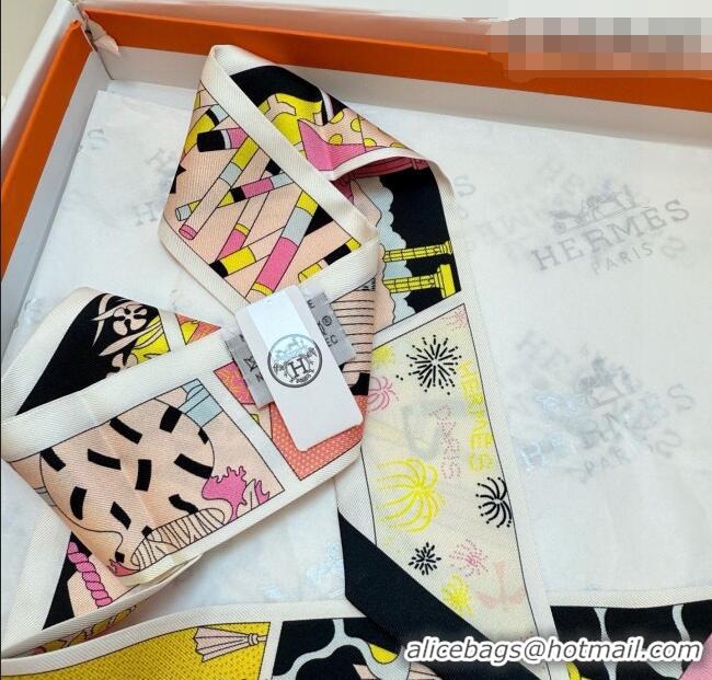 Top Quality Hermes Factory Suite Silk Twilly Bandeau Scarf 6058 Pink 2026