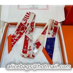 Luxury Discount Hermes Factory Suite Silk Twilly Bandeau Scarf 6058 Orange 2026