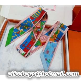 New Design Hermes Factory Suite Silk Twilly Bandeau Scarf 6058 Blue 2026