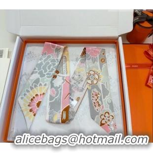 Shop Promotional Hermes Couleur Silk Twilly Bandeau Scarf 5x86cm 6058 Grey 2026