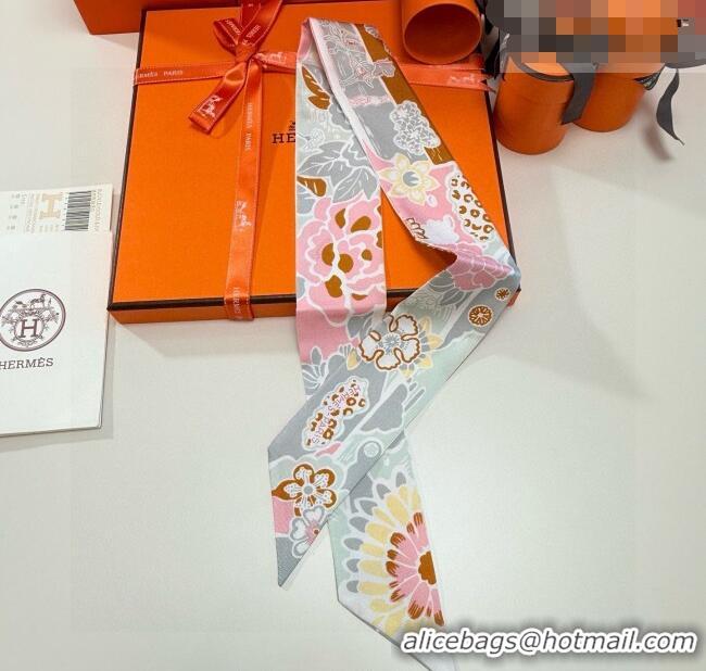 Shop Promotional Hermes Couleur Silk Twilly Bandeau Scarf 5x86cm 6058 Grey 2026