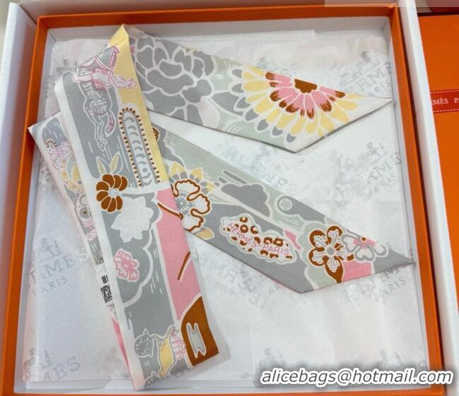 Shop Promotional Hermes Couleur Silk Twilly Bandeau Scarf 5x86cm 6058 Grey 2026