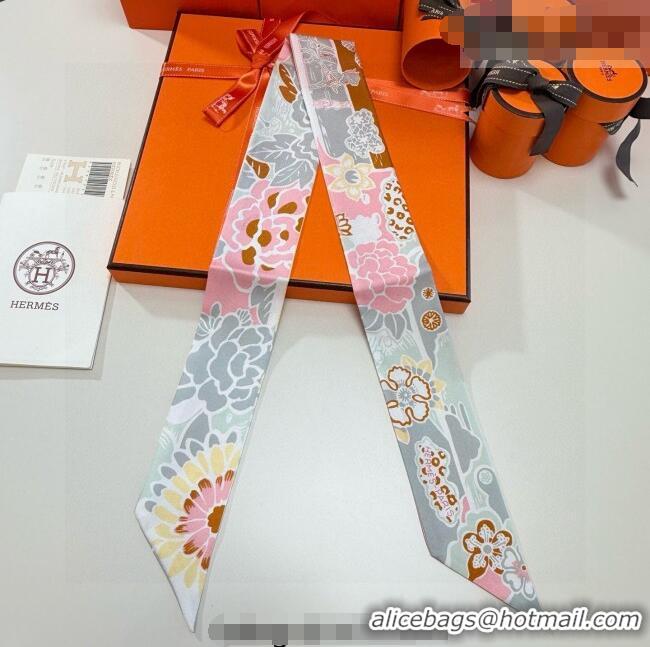 Shop Promotional Hermes Couleur Silk Twilly Bandeau Scarf 5x86cm 6058 Grey 2026