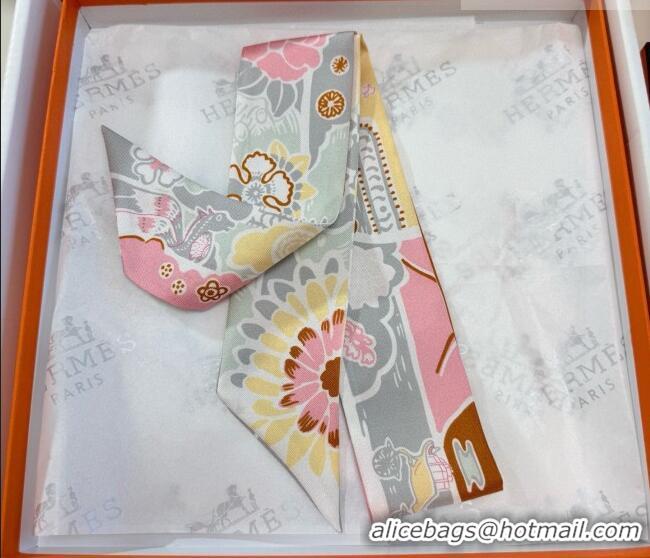 Shop Promotional Hermes Couleur Silk Twilly Bandeau Scarf 5x86cm 6058 Grey 2026