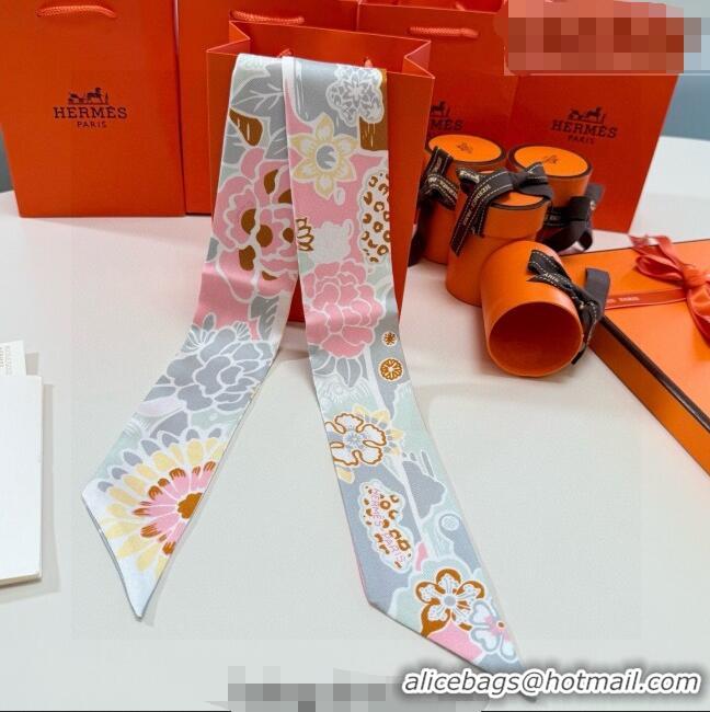 Shop Promotional Hermes Couleur Silk Twilly Bandeau Scarf 5x86cm 6058 Grey 2026
