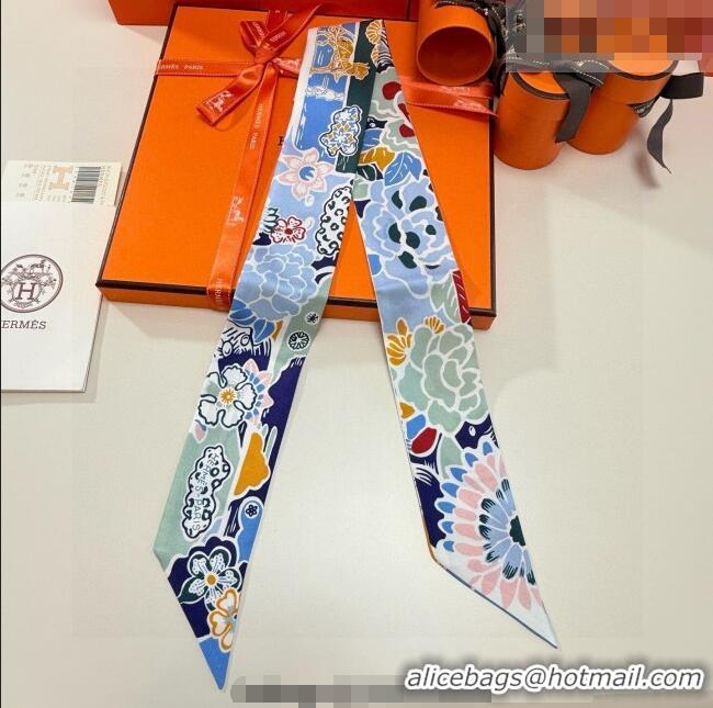 Promotional Hermes Couleur Silk Twilly Bandeau Scarf 5x86cm 6058 Blue 2026