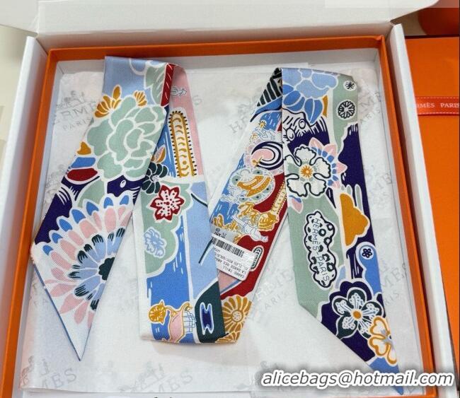Promotional Hermes Couleur Silk Twilly Bandeau Scarf 5x86cm 6058 Blue 2026