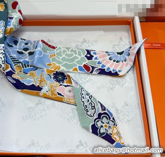 Promotional Hermes Couleur Silk Twilly Bandeau Scarf 5x86cm 6058 Blue 2026