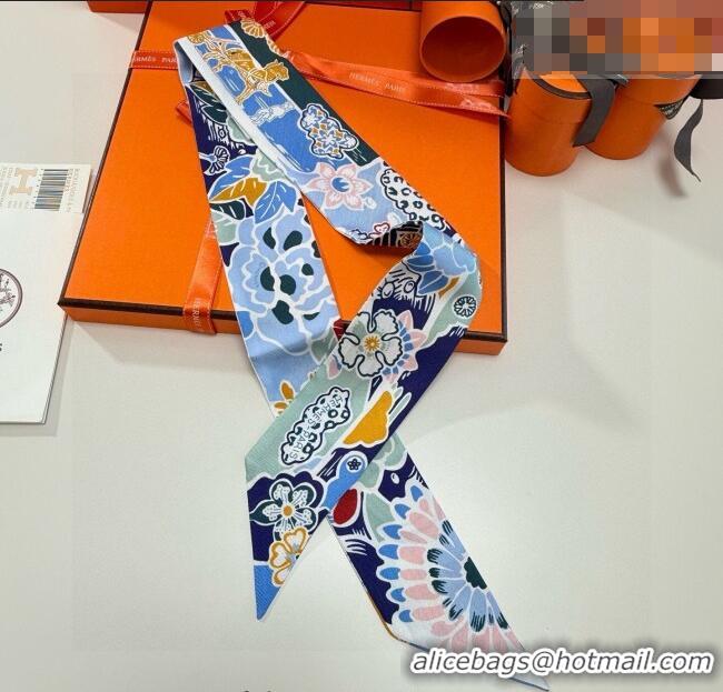 Promotional Hermes Couleur Silk Twilly Bandeau Scarf 5x86cm 6058 Blue 2026