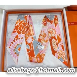Traditional Specials Hermes Couleur Silk Twilly Bandeau Scarf 5x86cm 6058 Orange 2026